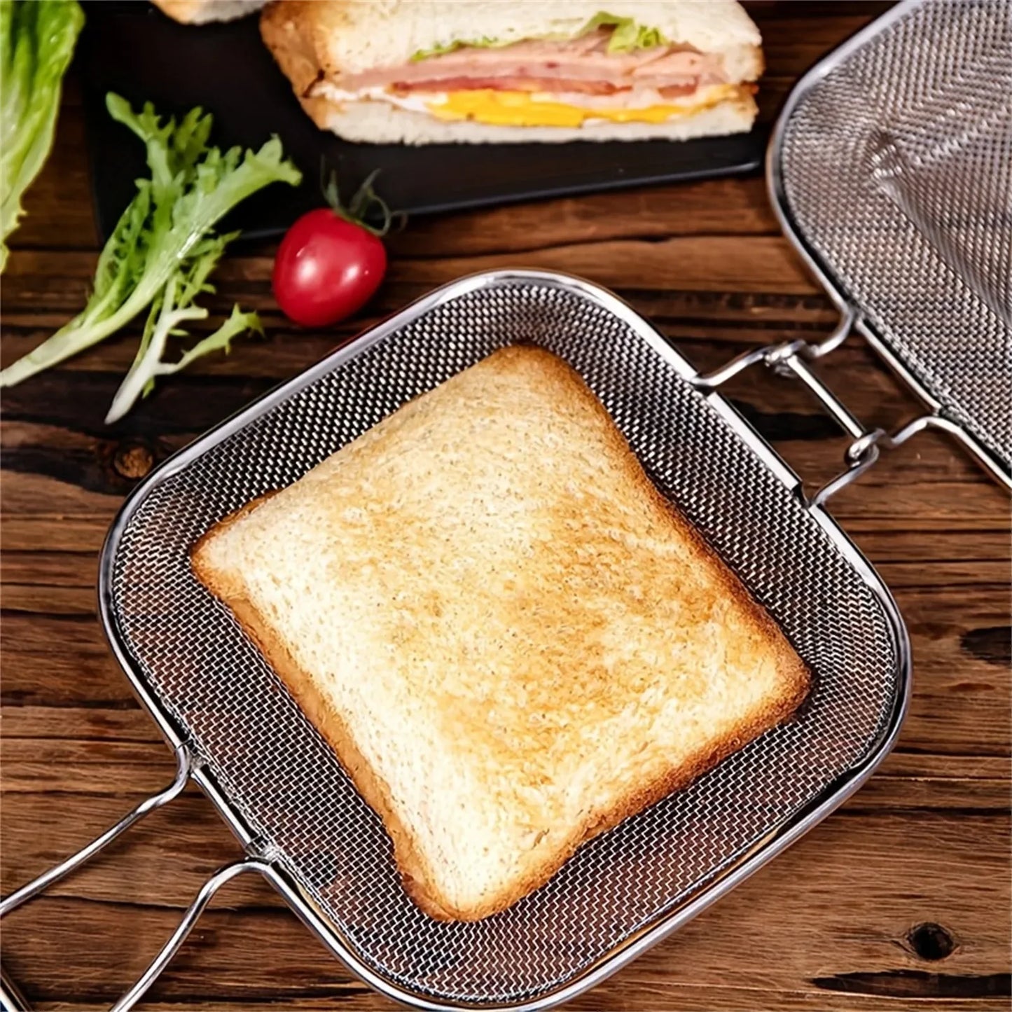 Practical Kitchen Tools Stainless Steel 304 Baking Rack Bread Sandwich Raster Cooling Rack Sandwich Mold Oven Sandwich Clip New Peaceful Pleasures Health and Wellness
