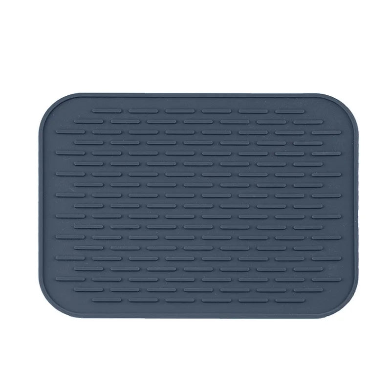 Silicone Pot Holder trivet Mat jar Opener, spoon Rest Garlic Peeler, Non Slip, durable, dishwasher Safe, heat Resistant Hot Pads Peaceful Pleasures Health and Wellness DARK GRAY 21.5x15.5 cm China Mainland