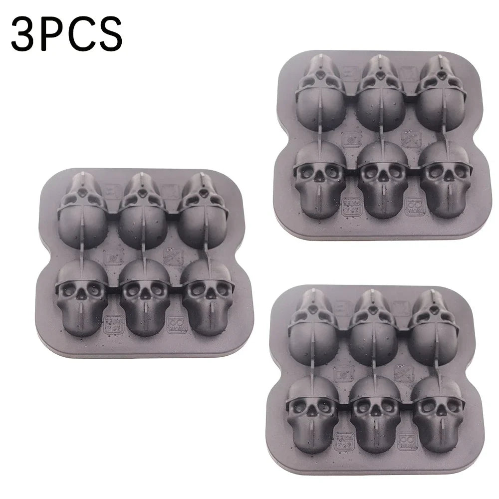 Skull Ice Cube Tray | Food Grade Silicone Mold for Bar & Party