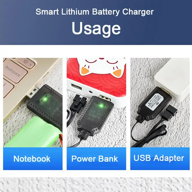 USB Lithium Battery Charger 7.4V 1000mA Fast Charging Cable RC Airplane Lithium Battery SM-2P SM-3P SM-4P Drone Battery Charge Peaceful Pleasures Health and Wellness