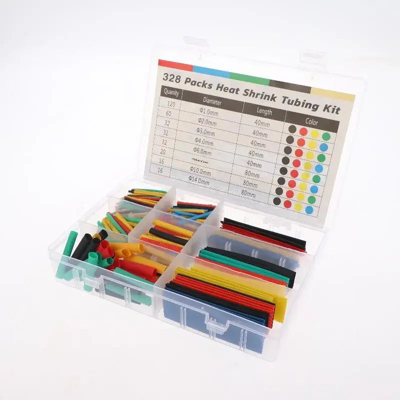 2:1 Heat Shrink Tubing Kit – Wire & Cable Insulation Set Heat Shrink Tubing Kit Peaceful Pleasures Health and Wellness 328pcs boxed