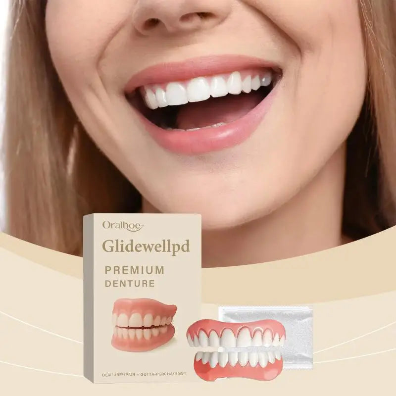 Silicone Snap-On Veneers Full Denture Set – Upper & Lower