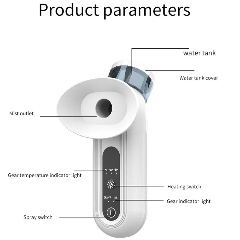 Hot Cold Compress Eye Steam Mist Sprayer Portable Nano Eye Care Hydrating Instrument Relieve Eye Fatigue Eye Beauty Hydrating Peaceful Pleasures Health and Wellness