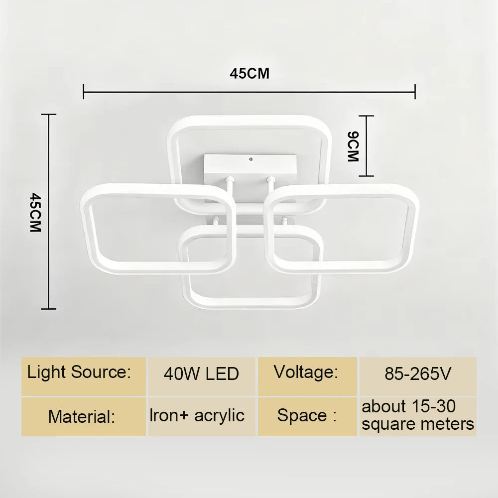 RUNTOIN LED Flush Mount Ceiling Light 3000–6500K | Modern Lamp LED Ceiling Light Peaceful Pleasures Health and Wellness WH-D4FF 3-Color light