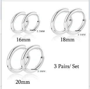 Women's Gold Hoop Earrings – 18K Stainless Steel, Waterproof