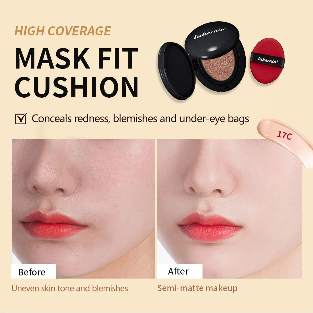 Mask Fit Cushion Foundation Natural Moisturizing Concealer Whitening Oil-control Women Base Long-lasting Makeup Korean Cosmetics Peaceful Pleasures Health and Wellness