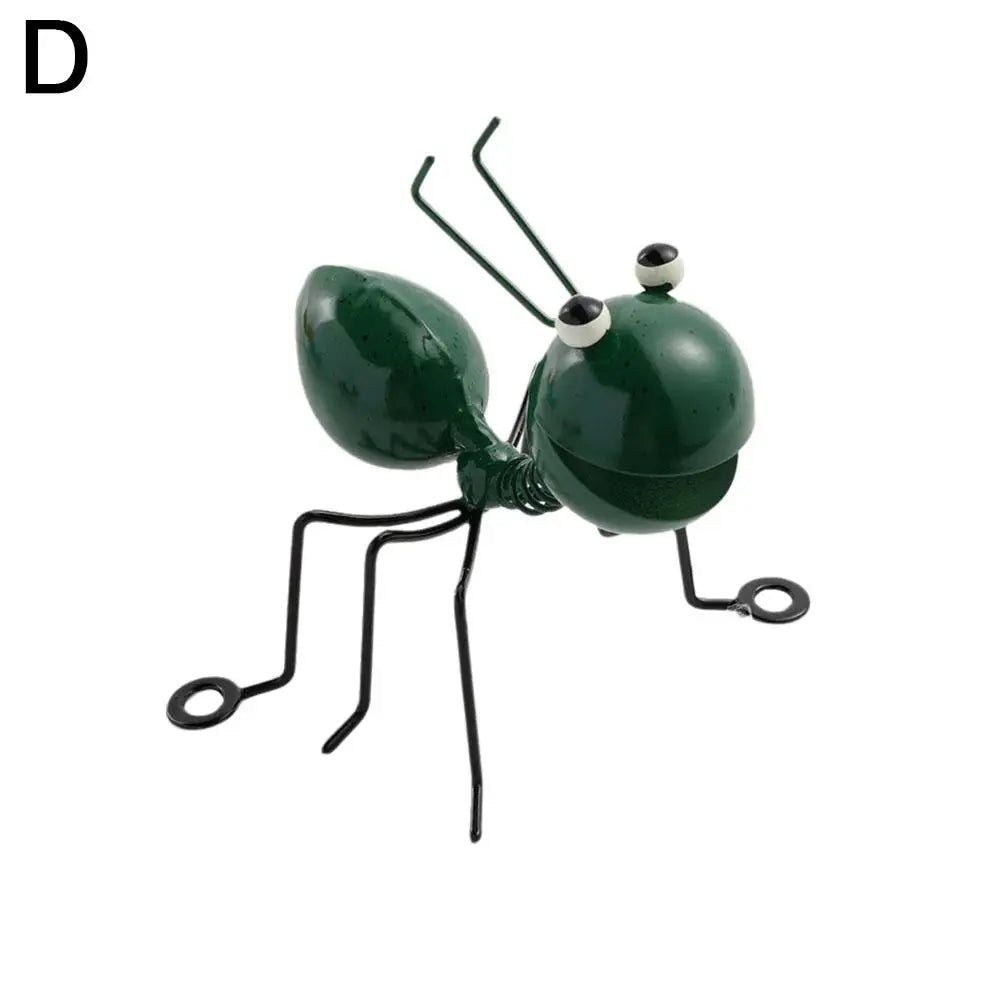 Cute Ant Statue Garden Decor Figure Stand Ant for Outdoor Yard Lawn Decoration Iron Ant Sculpture Home Desktop Decoration Peaceful Pleasures Health and Wellness Green1