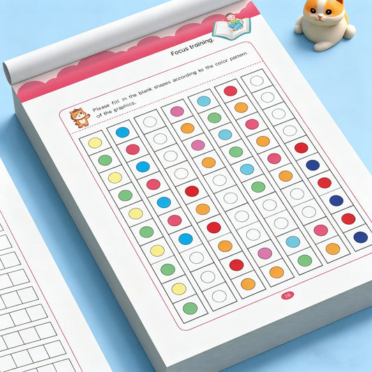 32 Pages Focus Skills Workbook Kids Concentration Training Activity Peaceful Pleasures Health and Wellness