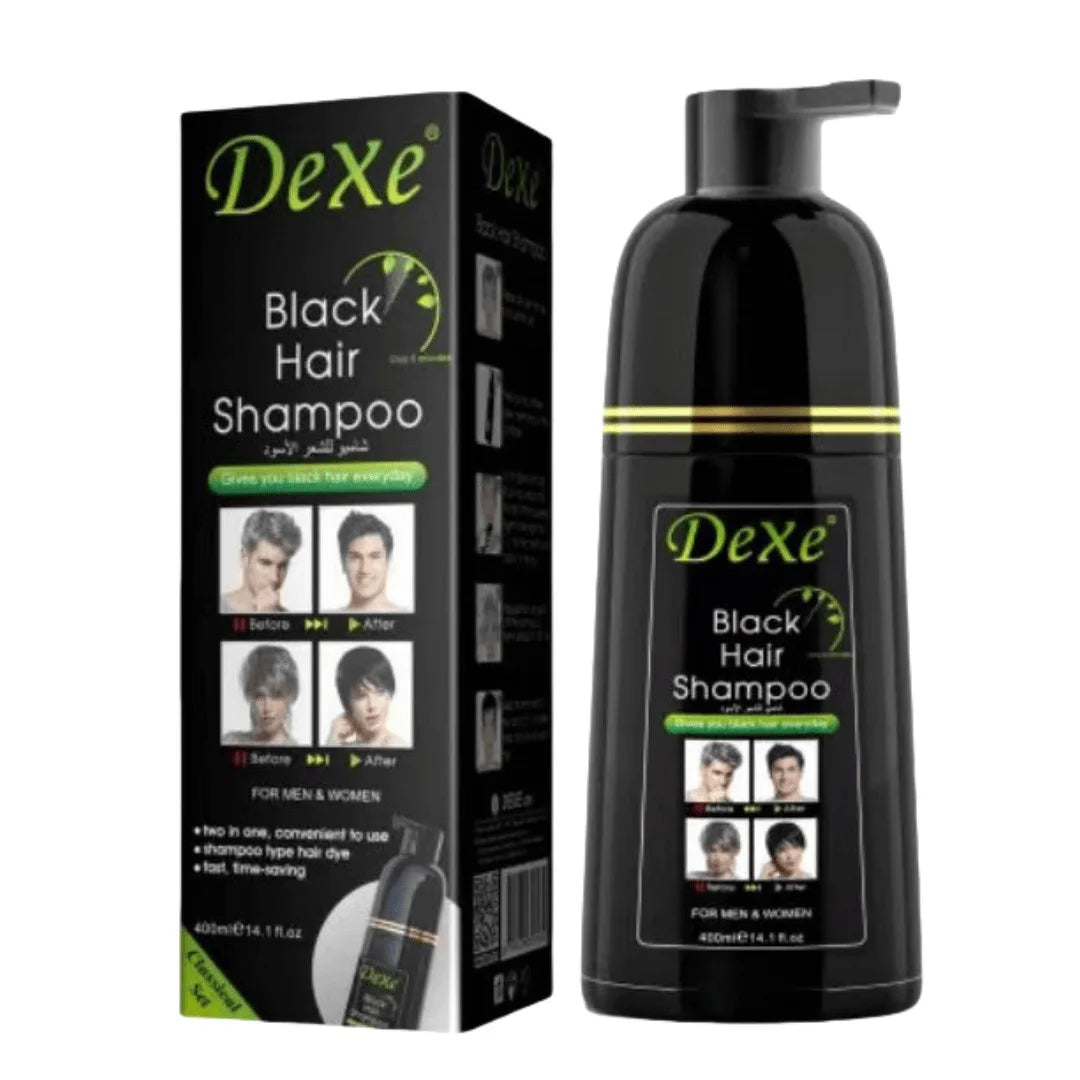 400ml Hair Dye Shampoo Plant Black Cover White Hair Black Dye Cream Long-lasting Hair Color Peaceful Pleasures Health and Wellness