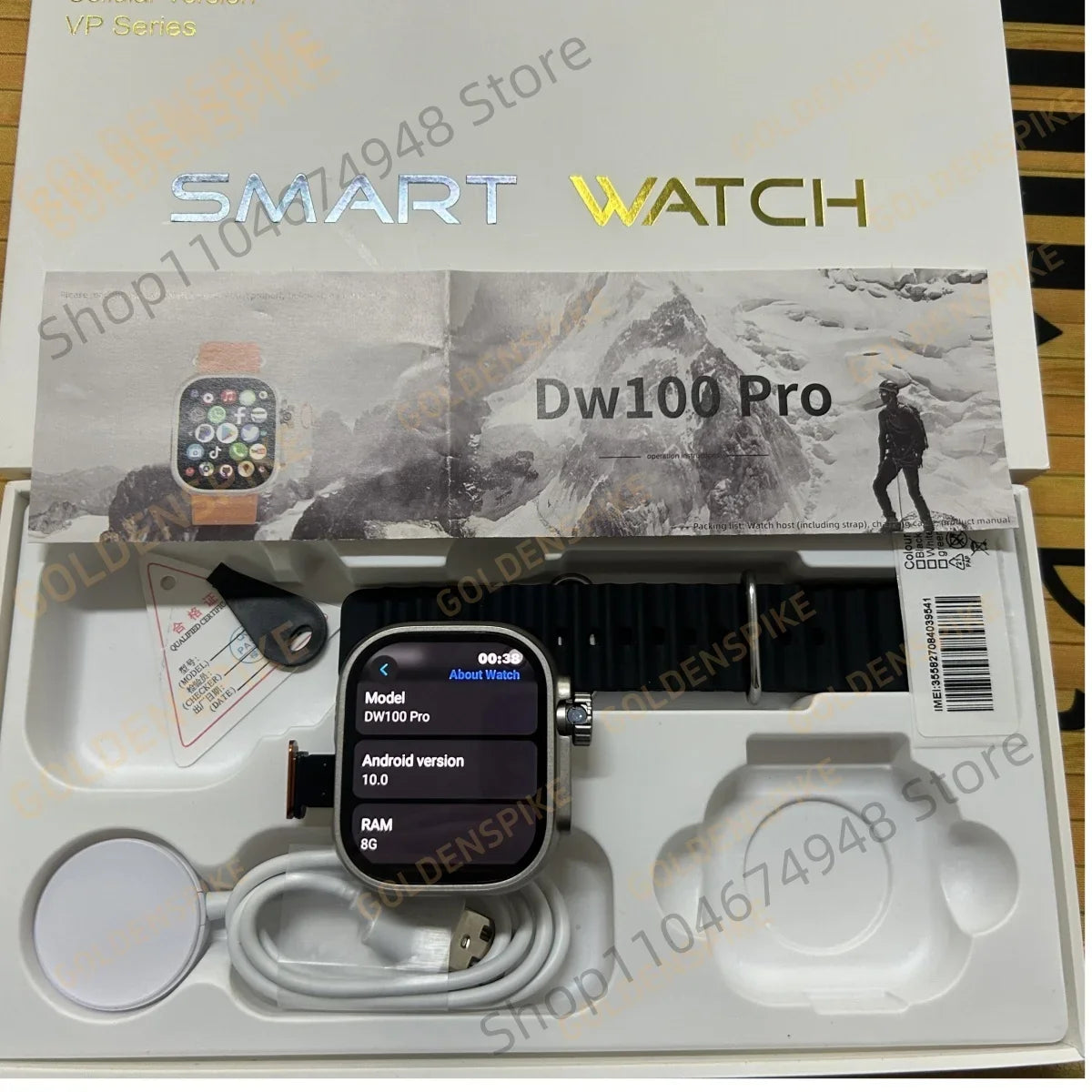 GOLDENSPIKE DW100 Pro 4G Android Smartwatch | 2.29" AMOLED GPS
