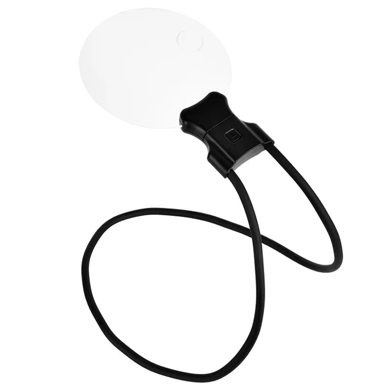 Led Neck Wear Magnifier Handheld Magnifying Glass Rechargeable Desktop Large Screen Lens Magnifier for Reading Sewing Jewels Peaceful Pleasures Health and Wellness