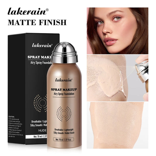 Airy Foundation Spray Waterproof Sweat-resistant Natural Silky Matte Finish Even Skin Tone Breathable Foundation Make-up Spray Peaceful Pleasures Health and Wellness