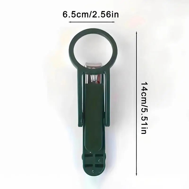 Nail Clipper With Magnifying Glass The Elderly Practical Stainless Steel Nail Clipper Anti-splash Beauty Big Clipper Tool Gifts Peaceful Pleasures Health and Wellness Green