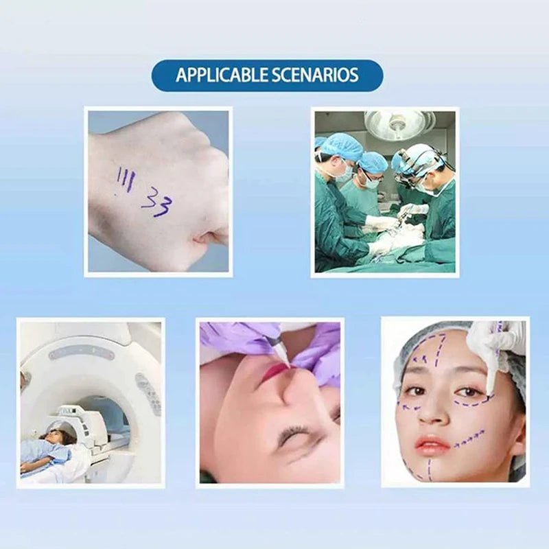 1pc Eyebrow Tattoo Skin Marker Pen With Ruler Permanent Makeup White Medical Sterile Surgical Microblading Supplies Peaceful Pleasures Health and Wellness