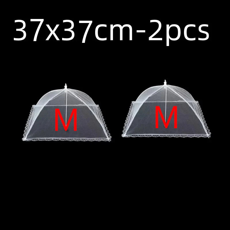 Collapsible Mesh Food Cover – Pop-Up Fly Screen Tent for Outdoors & BBQ Peaceful Pleasures Health and Wellness 14inch 37x37cm 2pcs