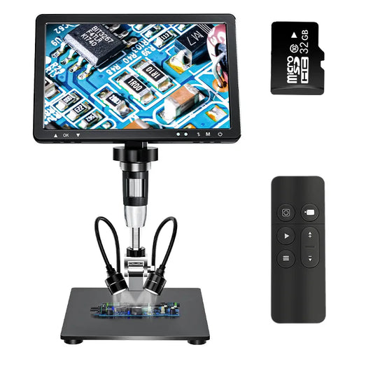 10.1-Inch Electron Microscope 1080P Ips High-Definition Screen Digital Microscope Peaceful Pleasures Health and Wellness 1500x