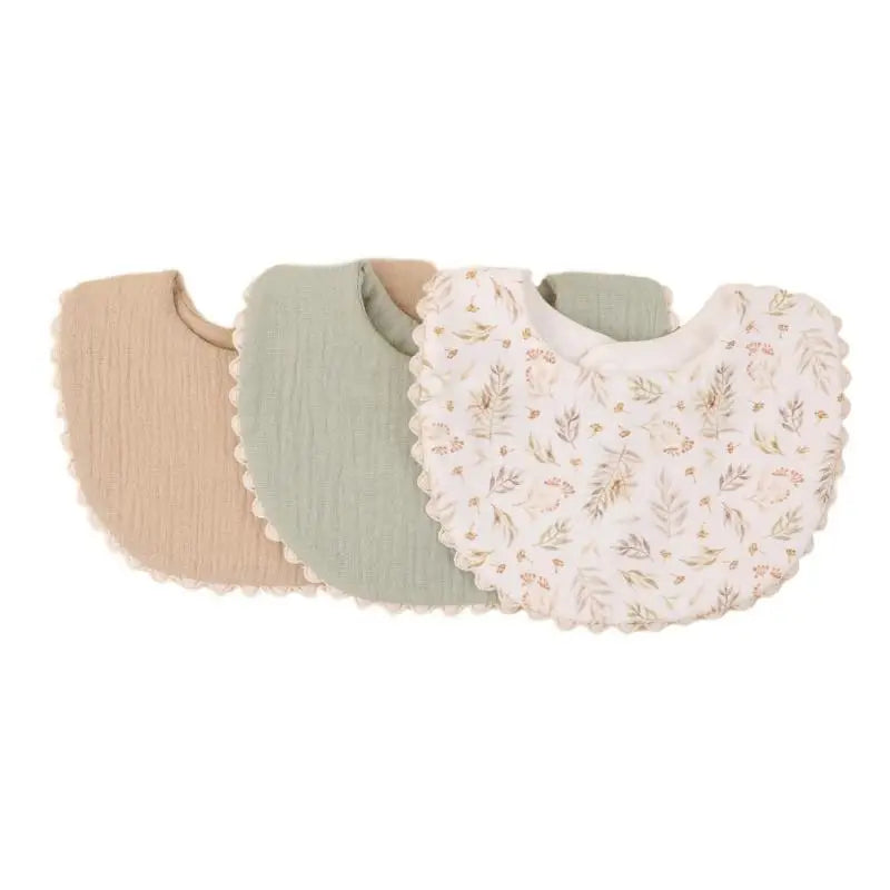 Baby Burp Cloths & Drool Bibs Set of 3 – Soft Cotton Newborn