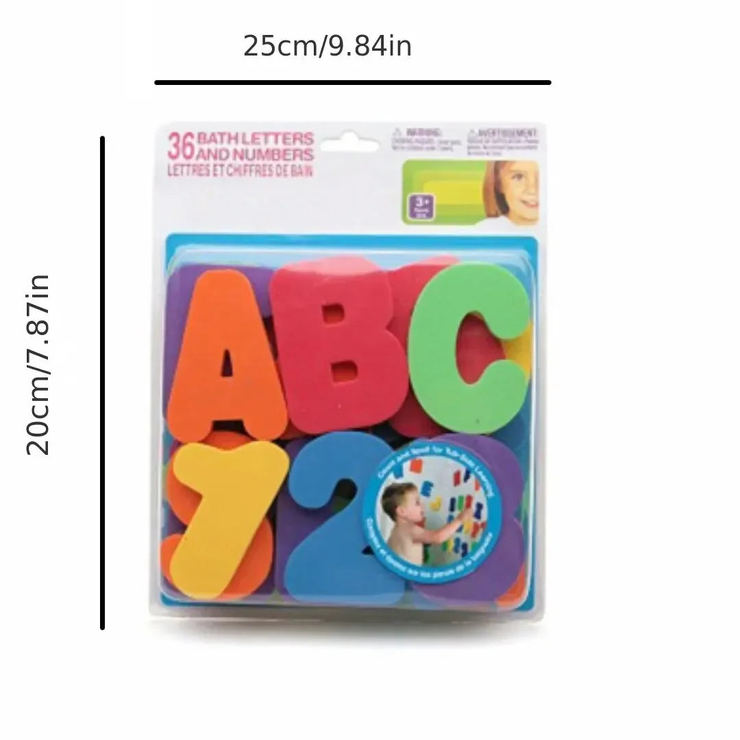 36-Piece Kids Alphanumeric Bath Puzzle Set | EVA Letters & Numbers