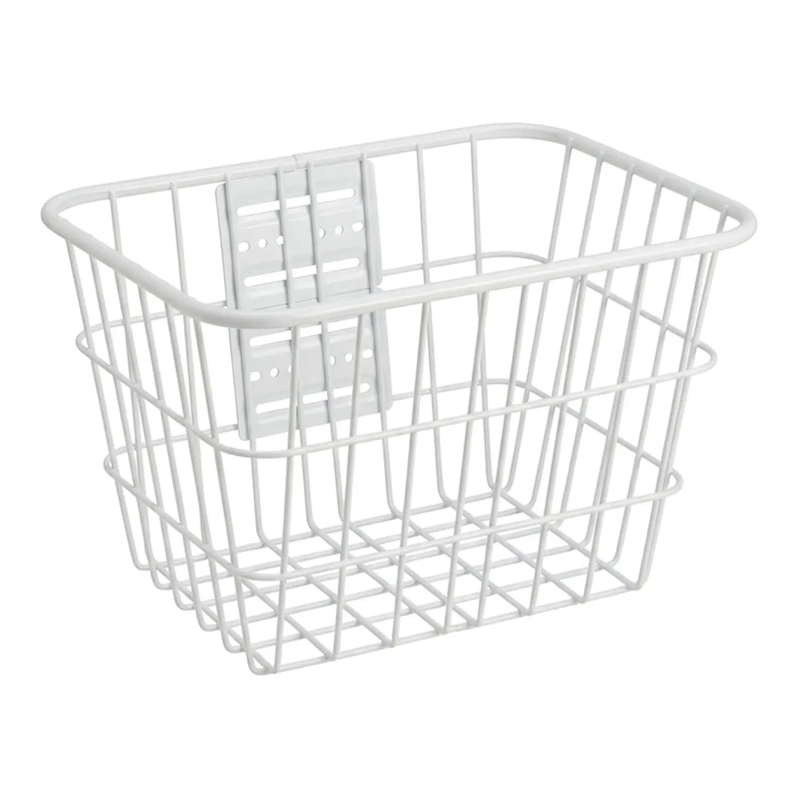 Metal Rear Bike Basket For Electric Bicycle With Lid And Reinforced Structure Peaceful Pleasures Health and Wellness