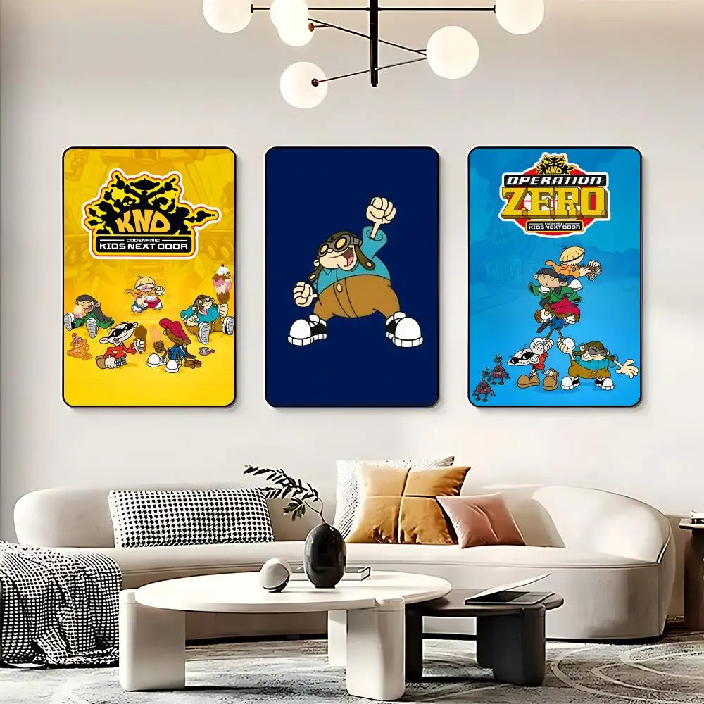 Cartoon C-Codename: Kids Next Door Poster HD Self Adhesive Waterproof Wall Art Ideal for Home Office Dorm Bedroom Great Gift Peaceful Pleasures Health and Wellness
