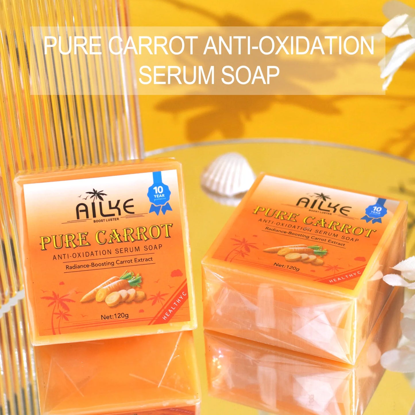 AILKE Carrot Vitamin C Brightening Soap Bar – Face & Body