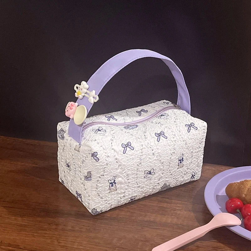 Bubble Purple Travel Cosmetic Bag – Makeup Pouch Gift for Her