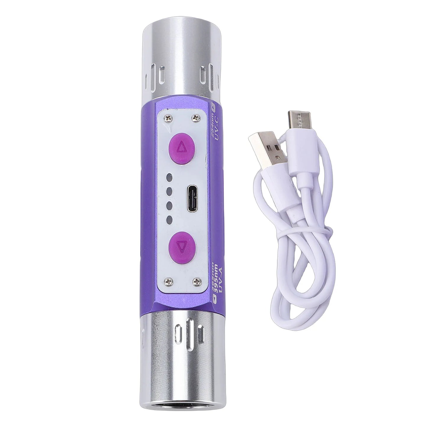 Violet Light Flashlight Multifunctional Double Headed Violet Light Flashlight Detector for Jewelry Ink Currency Peaceful Pleasures Health and Wellness