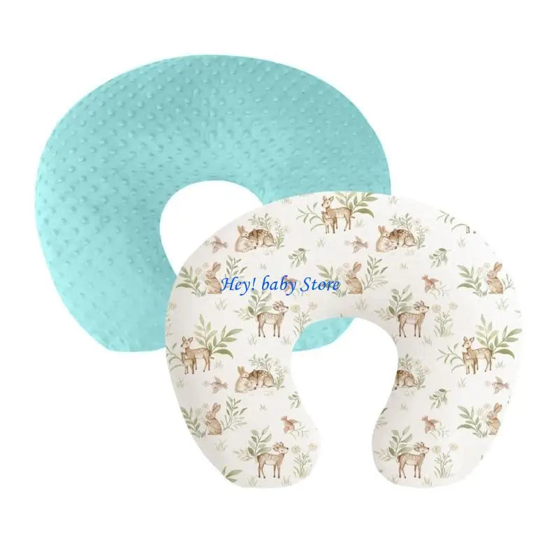 Pack of 2 Soft Cotton Nursing Pillow Covers | Baby Feeding