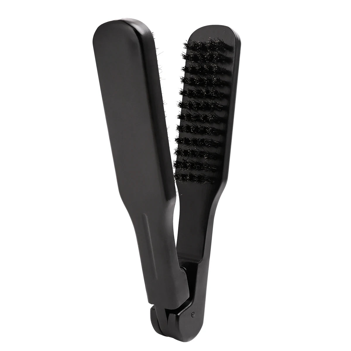 Wooden Hair Straightening Comb Hairdressing Comb, Practical Double Sided Brush Using with Dryer for Making Smoother Peaceful Pleasures Health and Wellness black