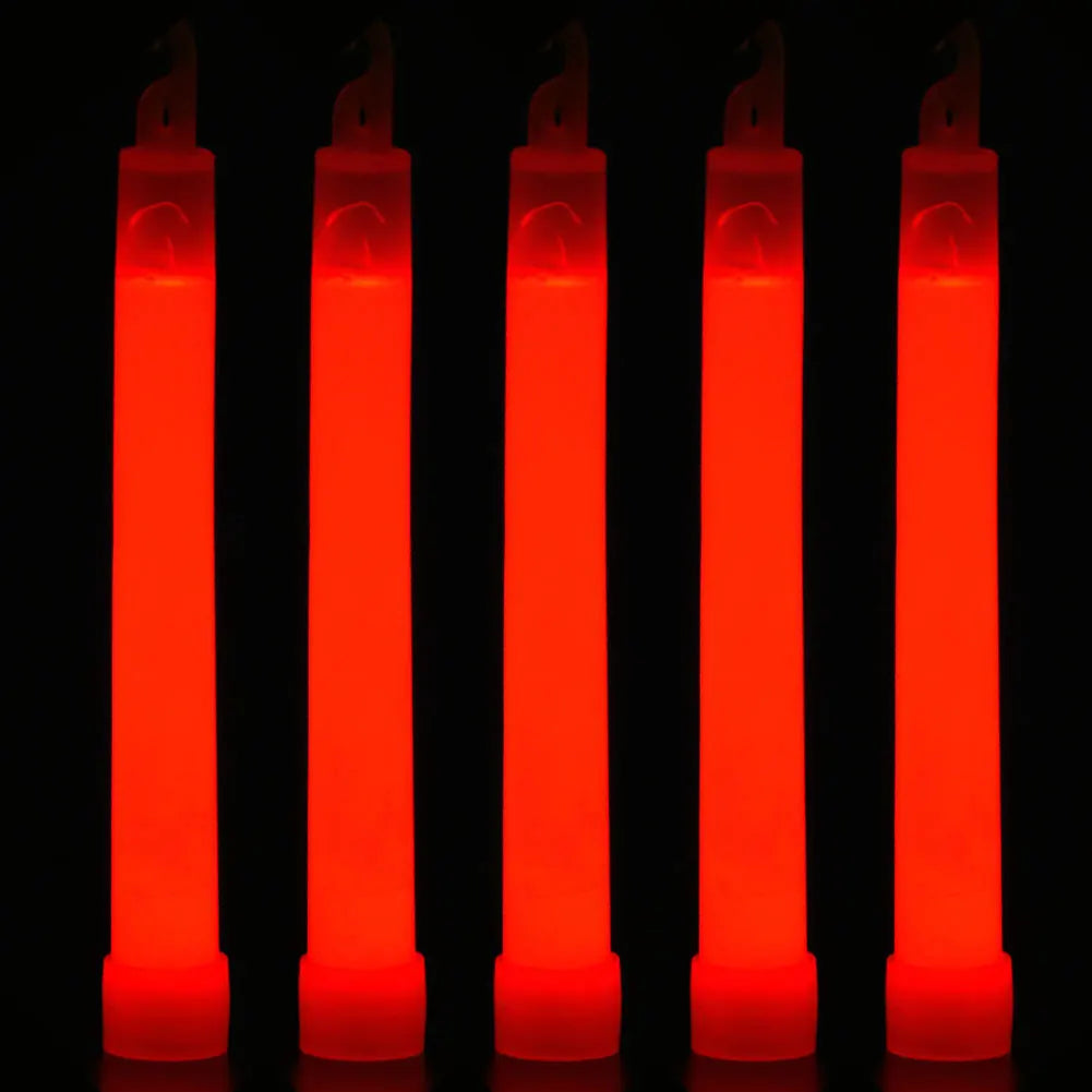 10pcs Outdoor Emergency Glow Sticks Waterproof 6 Inch Concert Party Light Stick with Hook Non-toxic Outdoor Survival Kit Peaceful Pleasures Health and Wellness