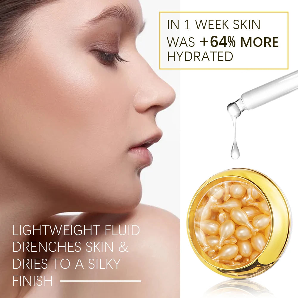 90 Pcs/Bottle Retinol Serum Ceramide Capsules Night Serum Moisturizing Anti-aging Face Serum Spot Removing Cream Skin Care Peaceful Pleasures Health and Wellness