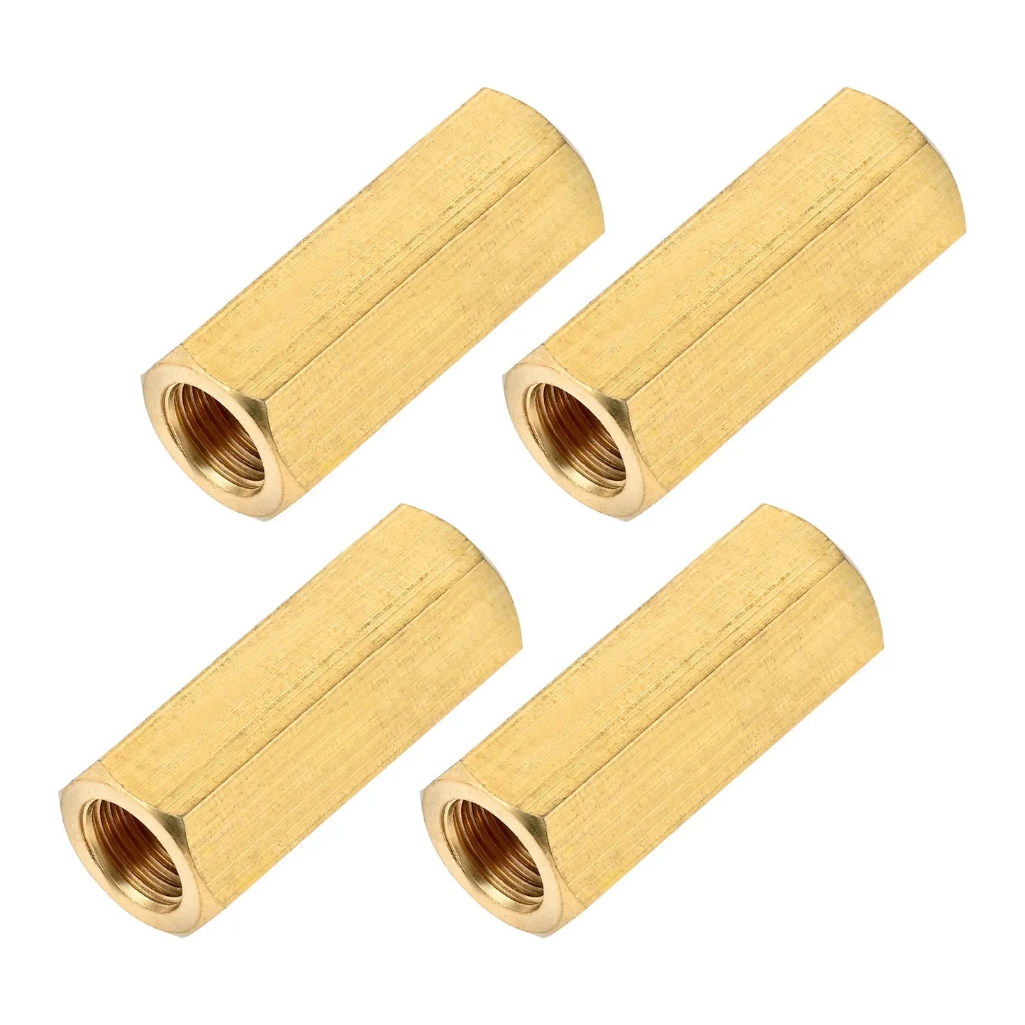 4-Pack Copper Hex Standoff Columns 10mm x 25mm Twist Nuts