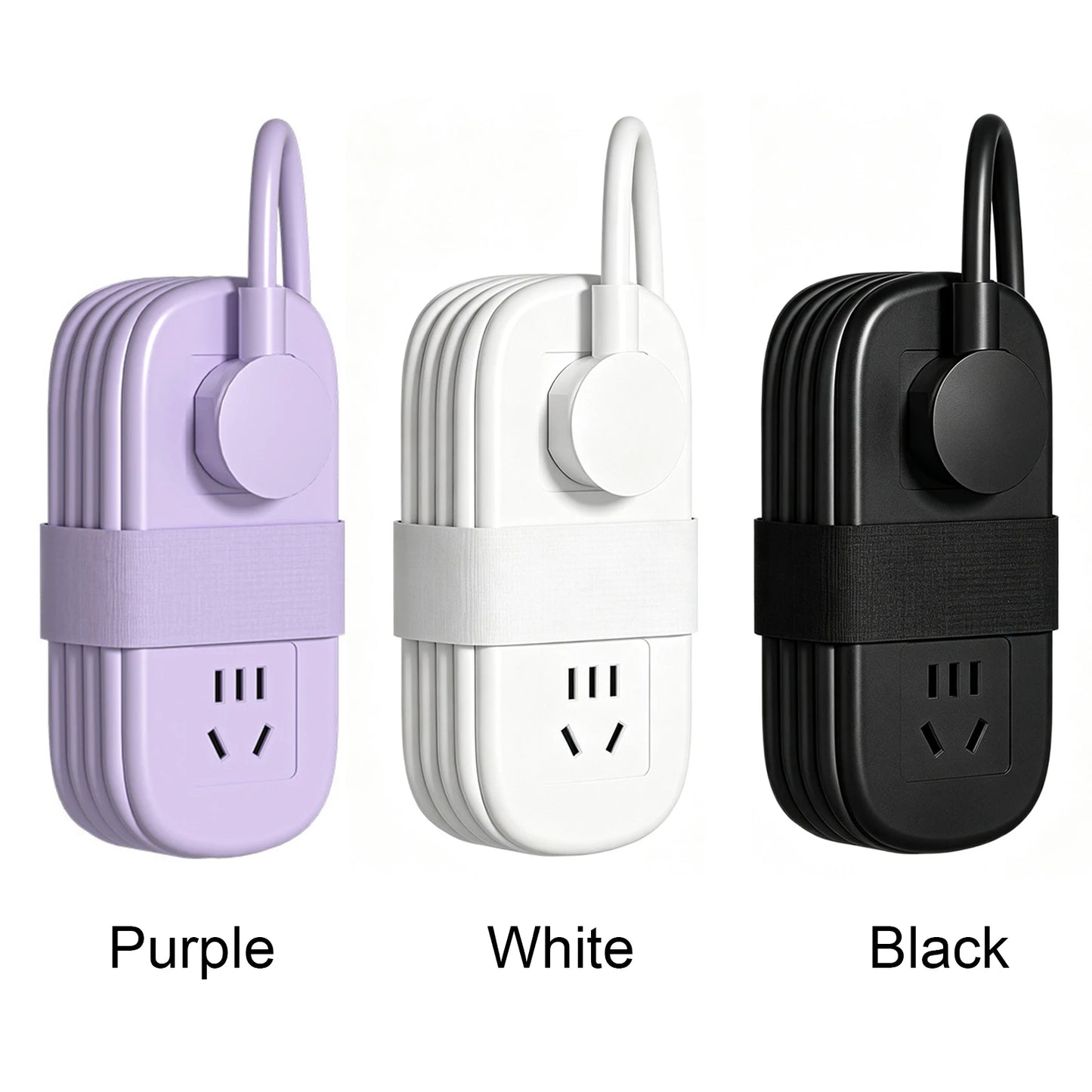 250V-10A Universal Electrical Power Strip With Storage Straps Portable Travel Adapter Fast Charging Station for Home/Travel Peaceful Pleasures Health and Wellness