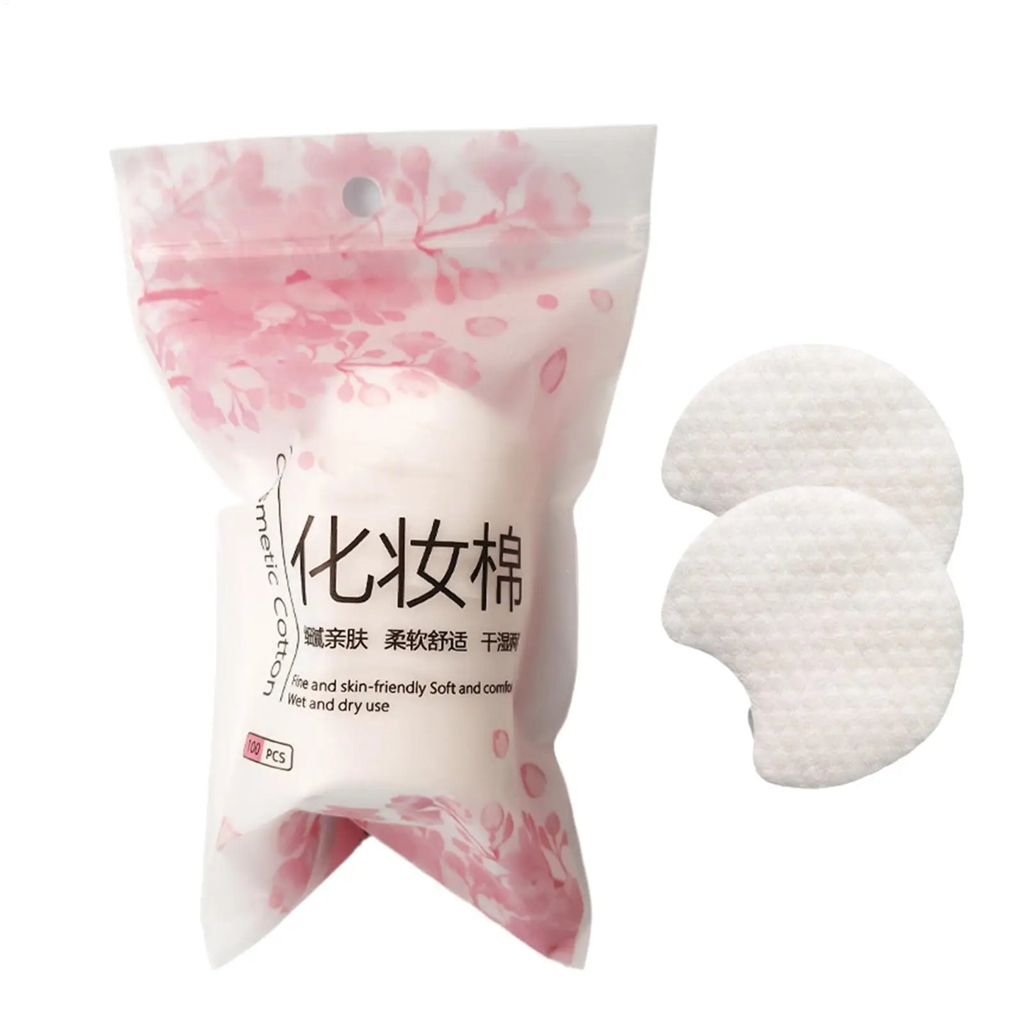 Cotton Makeup Remover Pads 100 Pack – Soft Round Wipes