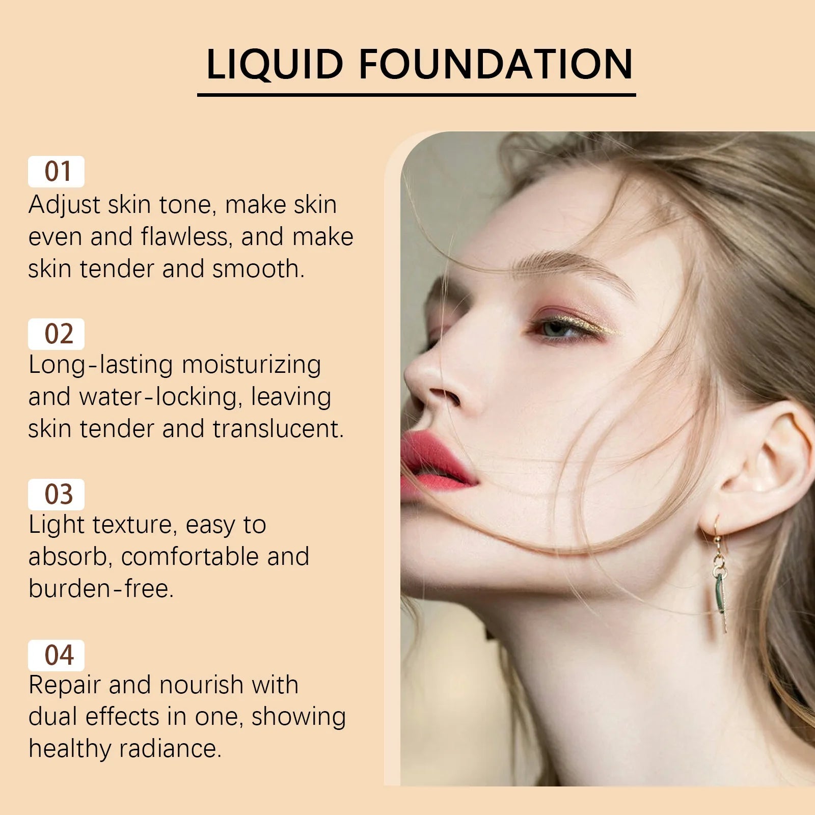 Cc Cream Foundation Smoothing Covering Oil Control Lightweight Moisturizing Brightening Sunscreen Liquid Foundation Skin Care Peaceful Pleasures Health and Wellness