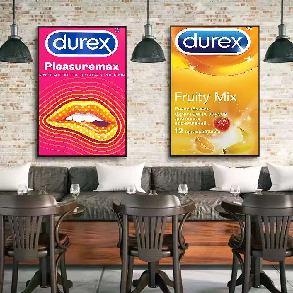 Retro Condom Brand HD Poster | PVC Waterproof Wall Art Wall Art Poster Peaceful Pleasures Health and Wellness