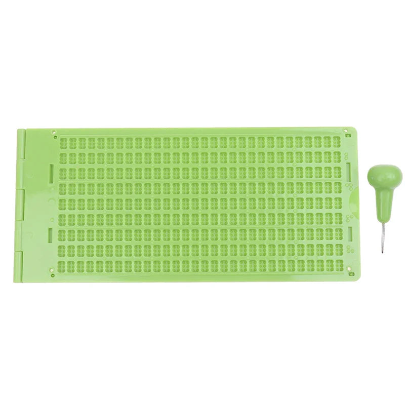 Portable Braille Writing Slate & Stylus – 9 Lines 30 Cells
