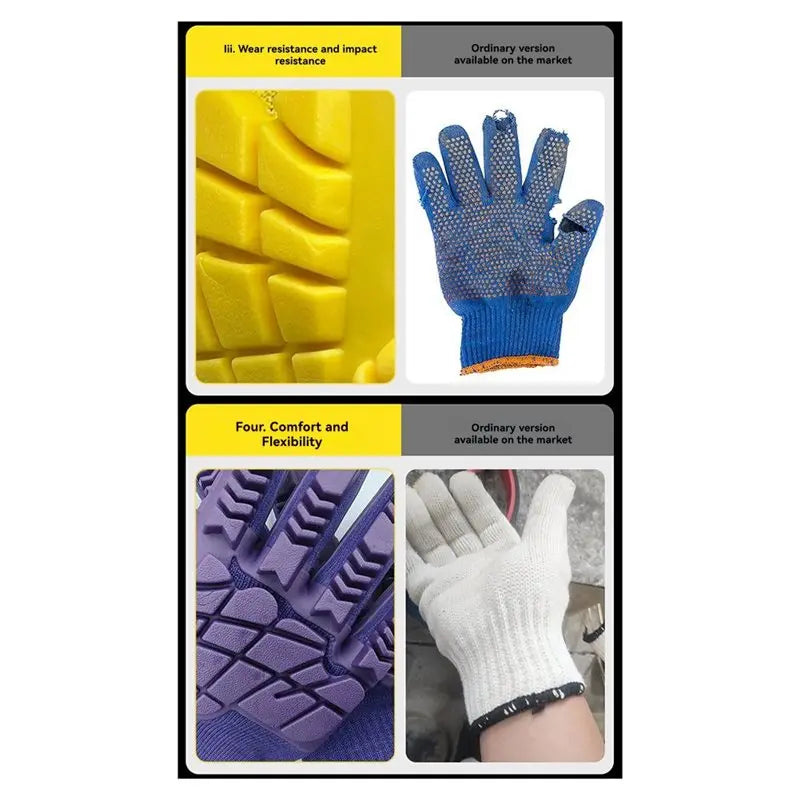 A36T-TPE Cut-Resistant Thickened Gloves For Heavy-Duty For Mining Sites And For Heavy Machinery Operation Impact Protection Peaceful Pleasures Health and Wellness
