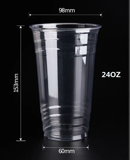 50 Sets 12/16/20/24OZ Clear Plastic Cups Lids and Straws for Iced Coffee Cups Disposable Smoothie Cups for Cold Drink Free BPA Peaceful Pleasures Health and Wellness 24OZ 50pcs