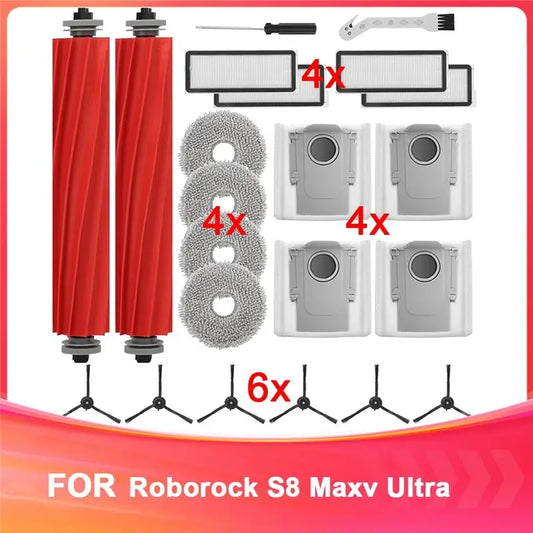 A36T-Accessories Compatible With Roborock Q Revo Rbot Vacuum Cleaner, Roller Brushes,HEPA Filters, Dust Bags,Side Brushes Peaceful Pleasures Health and Wellness Default Title