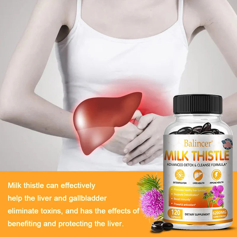 Milk Thistle Dandelion Artichoke Liver Detox Capsules