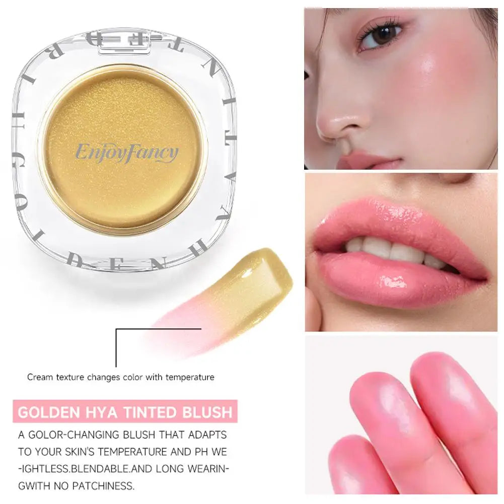 Golden Color Changing Blush – 3-in-1 Tinted Cream for Cheeks, Eyes & Lips Peaceful Pleasures Health and Wellness