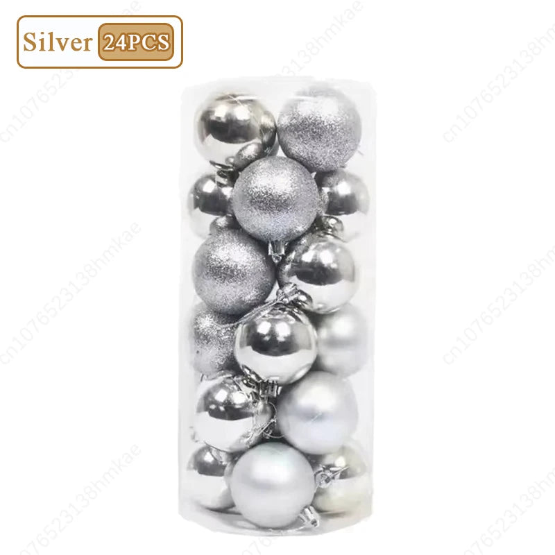 24-Pack Shatterproof Christmas Ball Ornaments | Multicolor Baubles