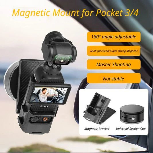 Magnetic Mount Bracket for DJI Osmo Pocket 3 & Pocket 4 Camera Mount Adapter Oasis Select