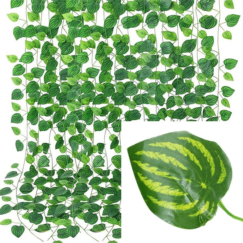 Artificial Ivy Vine Garland Silk Leaf Hanging Decor 2–10M