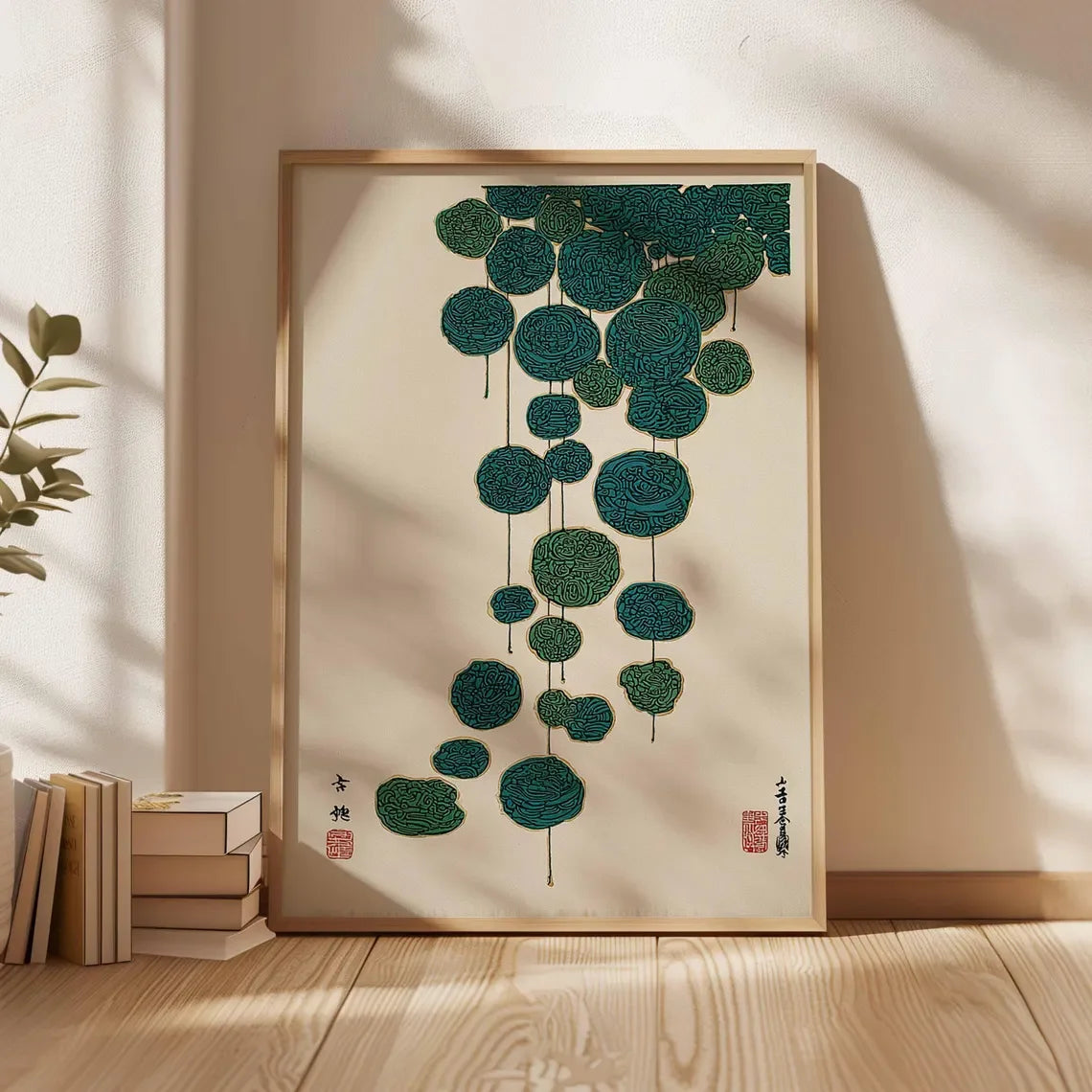 Japanese Lotus Canvas Art Print | Minimalist Zen Wall Décor Canvas Wall Art Peaceful Pleasures Health and Wellness