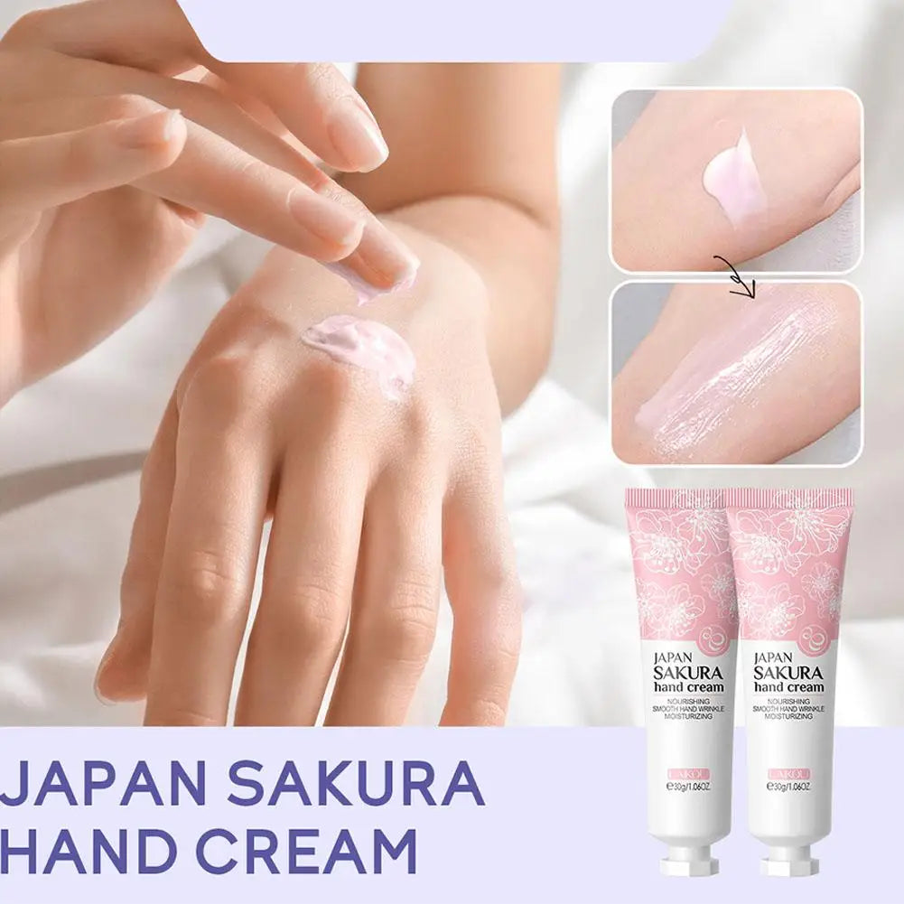 1/2/3pcs 30g Japan Sakura Hand Cream Moisturizing Anti-chapping Repair Soften Skin Hand Cream Winter Nourishing Skin Care Peaceful Pleasures Health and Wellness