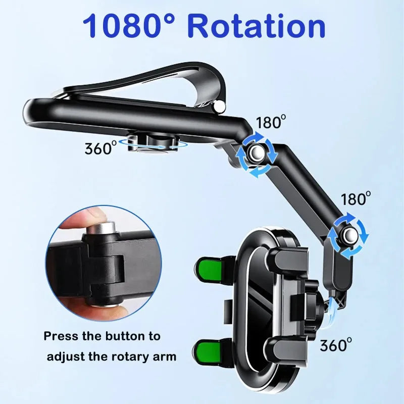 Sun Visor Car Phone Holder – 360° Hands-Free Mount for Car
