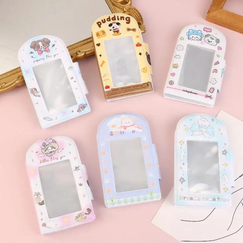 Cartoon 28 Card Slots Photo Card Binder 3-inch Kpop Photo Card Photo Album Postcard Photocards Holder Photocard Binder Idol Peaceful Pleasures Health and Wellness