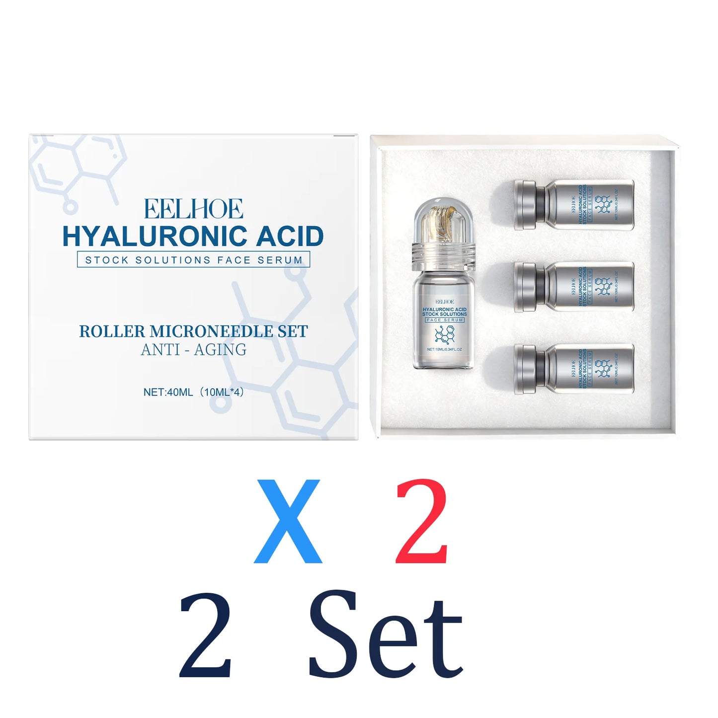 Niacinamide Microneedle Facial Serum Kit | 0.25mm Roller 30ml